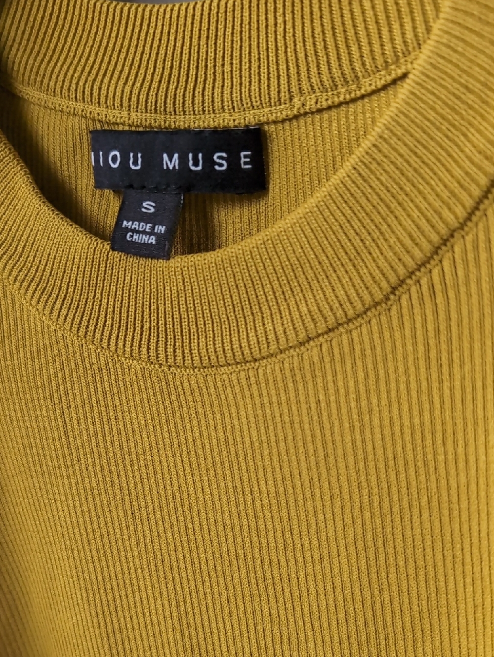 Miou Muse Ribbed Chartreuse Tank Small - Picture 3 of 7